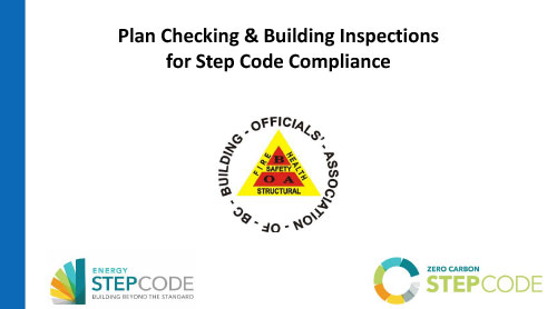 Plan Checking & Building Inspections for Step Code Compliance