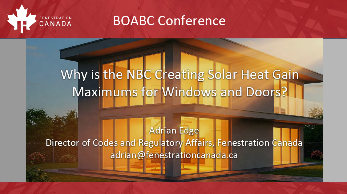 Why is the NBC Creating Solar Heat Gain Maximums for Windows and Doors?