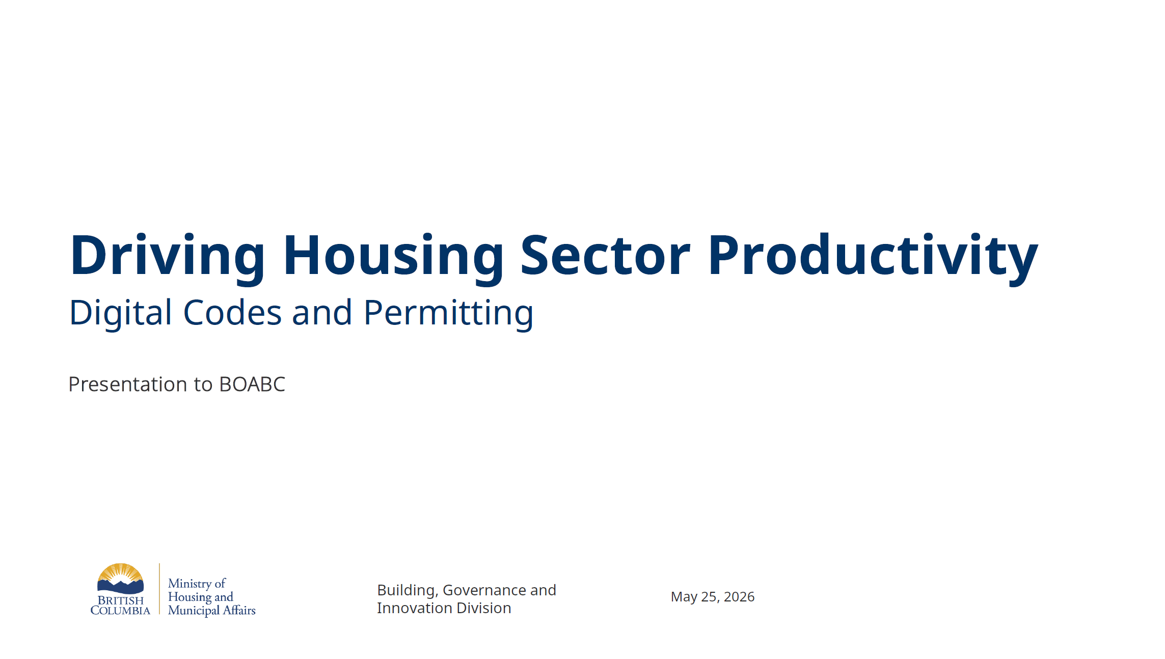 Driving Housing Sector Productivity